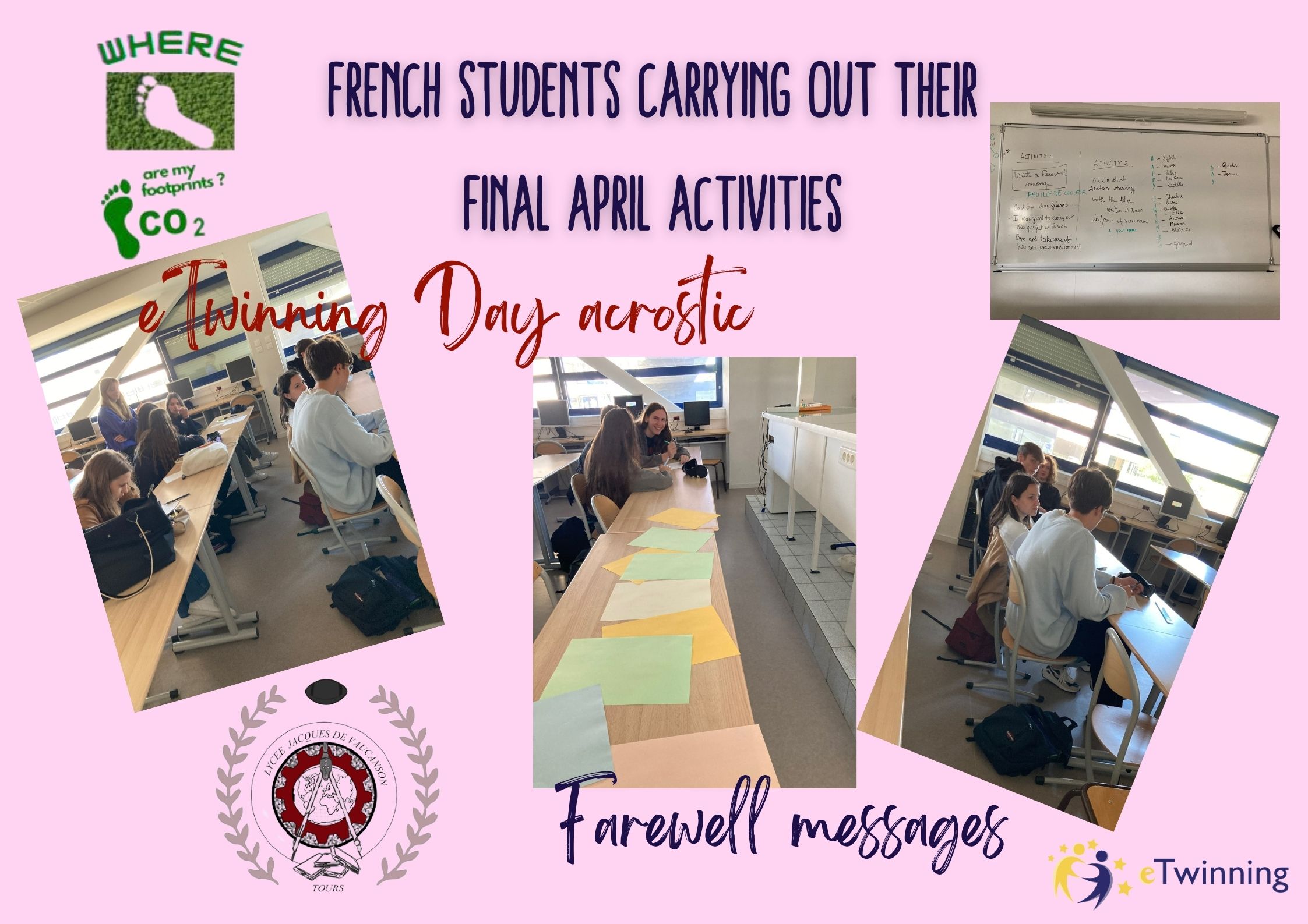 French students carrying out their final april activities
